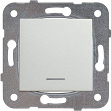 Viko Novella Met Beyazişik Anahtar Mekanizma+Düğme Kapak Çabuk Bağlanti Çarpma Karşıtı Çocuk Korumalı