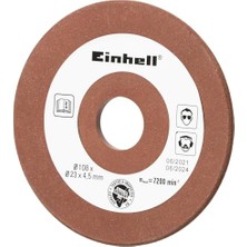 Orijinal Einhell Zincir Bileme Yedek Taşı Ø 108 mm (Zincir Testere Bileme Cihazı Aksesuarı, Kalınlık 4,5 Mm, 23 mm Mil Bağlantısı, P100 Grit, Einhell Zincir Bileme Cihazları Için Uygun) - 4500071