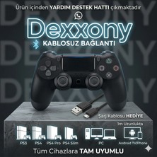 Dexxony Ps4 Oyun Kolu Kablolu&kablosuz Siyah Bluetoothlu Bilgisayar Uyumlu Kol Gamepad Joystick