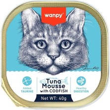 Ton ve Morina Balıklı Yaş Pate Kedi Mamasi, 40 Gr, 6 Adet, Yüksek Nem Içeriği