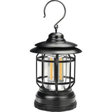 Nostaljik LED Lamba - Kamp Lambası - Pilli