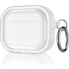 Movenchy Airpods Pro 2 (2.nesil) Shiny Şeffaf Kılıf - Beyaz