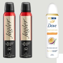 Jagler Erkek Deodorant 150 ml 2 Adet + Dove Sprey Deodorant Passion&lemongrass 150 ml