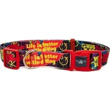 Köpek Boyun Tasması – Geri Dönüştürülmüş, Ayarlanabilir, Emniyet Tokalı – Küçük ve Büyük Irklar Için – Tüy Toplamaz, Yıkanabilir, Airtag & Isimlik Uyumlu, Laci Large