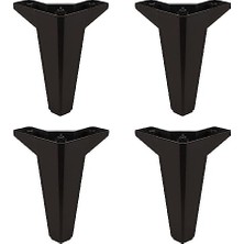 Sedir Lüks Mobilya Kanepe Sehpa Tv Ünitesi Koltuk Ayağı 15 cm Siyah Baza Ayak (4 Adet)