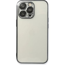 Newface iPhone 13 Pro Max Kılıf Razer Lensli Silikon - Siyah