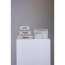 Mayaglory Deri Kulplu Keçe 6 Parça Bavul Içi Organizer Seti Gri Renk