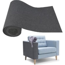 Kedi Tırmalama Halısı Yapışkanlı Her Yüzeye Uygulanabilir Kesilebilir Mobilya Koruyucu Mat (Antrasit, 40X50)