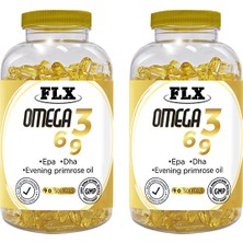 Flx Omega 3-6-9 Balık Yağı 90 Softgel 2 Kutu EPA DHA İçeren Takviye Edici Gıda