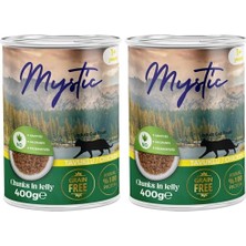 Mystıc Yetişkin Kedi Tavuklu ve Jöleli Konserve Mama 400 gr 2li Paket