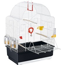 Ibiza Open Kuş Kafesi - Muhabbet Kuşu Için, Oyuncak, Yem Kabı ve Oturma Çubukları Dahil - Beyaz, 49 x 30 x 69 cm          [enerji Sınıfı A+]