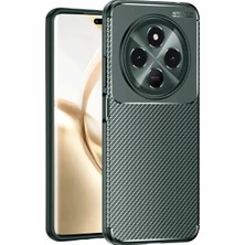 Newface Tecno Spark 30 Kılıf Auto Focus Karbon Kapak - Koyu Yeşil