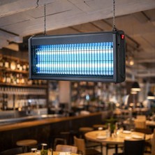 2X20W Elektrikli Sinek Öldürme Cihazı | 220V | 40 M² Etkili | Uv Işıklı Haşere Öldürücü | Iç Mekân Kullanımı | 64X26 cm