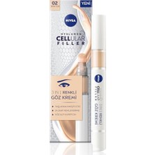 Nıvea Hyaluron Cellular Filler Renkli Göz Bakım Kremi 4 Ml, Orta Ton, Göz Altı Kapatıcısı, Nemlendirici