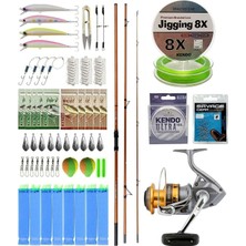 Yek Outdoor Yekoutdoor Pro Olta Seti Okuma Trio Rex Surf 450CM 120-250GR 3 Parça Surf Kamışı&shimano Makina Sedona 8000 Fı