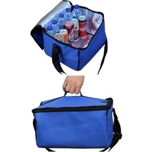 21 Litre Termal Soğuk Tutan Çanta Termo Piknik Çantası Termos Buzluk Oto Buzluğu Araba Araç Mavi