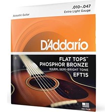 EFT15 Akustik Gitar Tel Seti, Flat Tops, Phosphor Bronze
