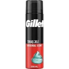 Gillette Classic Orijinal Kokulu Tıraş Jeli, 200ML