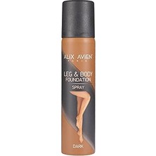 Alıx Avıen Bacak Fondöteni Dark Vücut Makyajı Bronzlaştırıcı Etki Sprey - Leg & Body Foundation Spray 75 ml