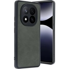 Newface Xiaomi Redmi Note 14 Pro 5g Kılıf Aras Deri Kapak - Koyu Yeşil