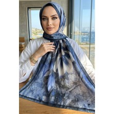 İmaj Butik Lacivert Desenli Soft Şal
