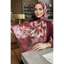 İmaj Butik Bordo Desenli Soft Şal