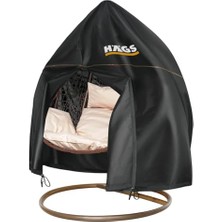 Haegs Bahçe Salıncağı Örtüsü, Rattan Salıncak Koltuk Koruma Kılıfı Brandası, Hamak Sandalye Dış Mekan Su Geçirmez Mobilyası Koruyucu Örtü - Çift Kişilik, 230 x 200CM