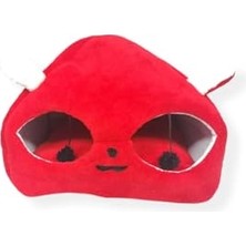 Kırmızı Kedi Kafalı Büyük Kedi Evi Yuvası Kedi Kafalı, Kırmızı, 55 x 55