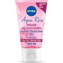 Nıvea Aqua Rose Organik Gül Suyu Içeren Makyaj Temizleme Jeli 150 Ml, Nemlendirici, Canlandırıcı