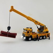 Giffy/oyuncak Iş Makinesi Sesli Işıklı Çek Bırak Vinç, Kule Vinç ve Kepçe 30 cm Aksesuarlı Kapıları Açılan (Vinç)