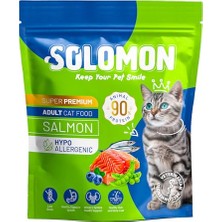 Yetişkin Somon'lu Süper Premium 1,5 kg Somonlu Kedi Maması - Hipoalerjenik - Düşük Tahıllı - Yüksek Hayvansal Protein Oranlı - Tüy Dökülme Engelleyici - Kolay Sindirilebilir - Kuru Kedi Maması