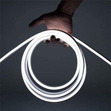 Gjob 12 Volt Neon LED Işık Trafosuz | Neon Şerit LED Trafosuz Esnek Silikonlu Aydınlatma Beyaz Renk