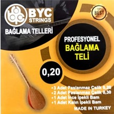 BYC20 Uzun Sap Saz Teli Takım 0.20 Uzun Sap Bağlama Teli