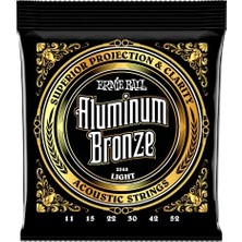 Ernie Ball Hafif Alüminyum Bronz Akustik Gitar Telleri, Ölçü 11-52