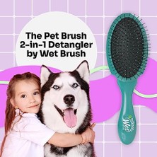 Ultimate Grooming Pet Brush, 2'si 1 Arada Çift Taraflı Detangling Evcil Hayvan Fırçası – Ultra Yumuşak Intelliflex Kıllar Gevşek Saç ve Kir Giderici, Evcil Hayvan Bakım Temizleme Fırçası,