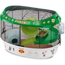 Hamster Kafesi, Stadyum Kemirgen Kafesi, Küçük Hayvan Kafesi, Hamster Aksesuarı Dahil, 50 x 34 x Y 33 Cm.