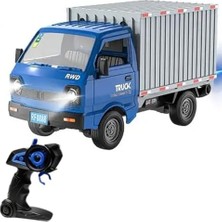 Uzaktan Kumandalı Rc Kamyonet,yük Taşıma Aracı,sesli,ışıklı,şarjlı,(Pil Hediyeli),2.4 Ghz Araç,uzaktan Kumandalı Kargo Arabası (Mavi)