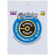 Otantik Akustik Gitar Telleri, Üstün Performans Özel Işık 11-52, 80/20 Bronz