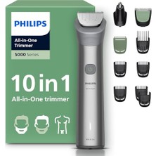 Philips All-In-One Trimmer 5000 Series MG5922/15, 10'u 1 Arada Erkek Bakım Seti, Yüz Saç Vücut, Beardsense Teknolojisi, 120 Dakika Kullanım, Su Geçirmez