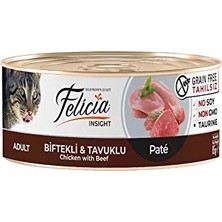 Yaş Kedi Maması, Biftekli-Tavuklu Kıyılmış, Tahılsız, 85 G