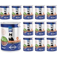 Yetişkin Kedi Somonlu Pate Yaş Mama 400 gr x 12 Adet