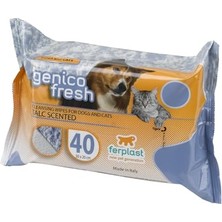 Genico Fresh Kedi Köpek Temizleme Mendili Pudra Kokulu