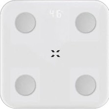 Xenon Smart Yeni Nesil Dijital Mobil Uygulama Denetimli Akıllı Tartı Yağ Kemik Kas Kütlesi Ölçen Vücut Veri Analizi Için Beyaz Bluetooth Baskül (180 kg Kapasite) X8701_M1