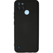 Newface Realme C25Y Kılıf Nano Içi Kadife Silikon - Siyah