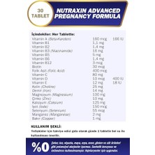 Nutraxin Pregnancy Formula | Hamilelik ve Emzirme Dönemine Özel Multivitamin | 21 Vitamin ve Mineral | 30 Tablet | Vegetarian
