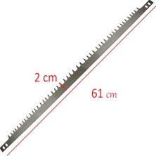 Kolastar Yaylı El Testere Ağzı Yedeği Bıçağı 1 Adet Isveç Kalitesi 24 Inç 610 mm (61CM) Çatal Diş