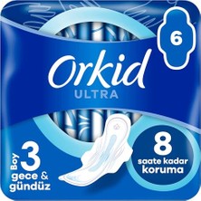 Orkid Ultra Ekstra Hijyenik Ped Gece Tekli Paket 6 Ped