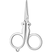 Katlanabilir Seyahat Makası – Paslanmaz Çelik, Kompakt, Dayanıklı, Taşınabilir Cep Makası | Uçak, Kamp ve Ilk Yardım Kullanımı Için Ideal