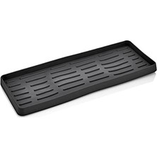 Silikon Sabunluk Organizer, Sabunluk Altlığı, Sıvı Sabun Standı Antrasit 26X10 cm