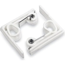 Masa Örtüsü Mandalı, Ayarlanabilir Plastik Tutma Klipsi, Yaylı Kıskaç, Beyaz (8)